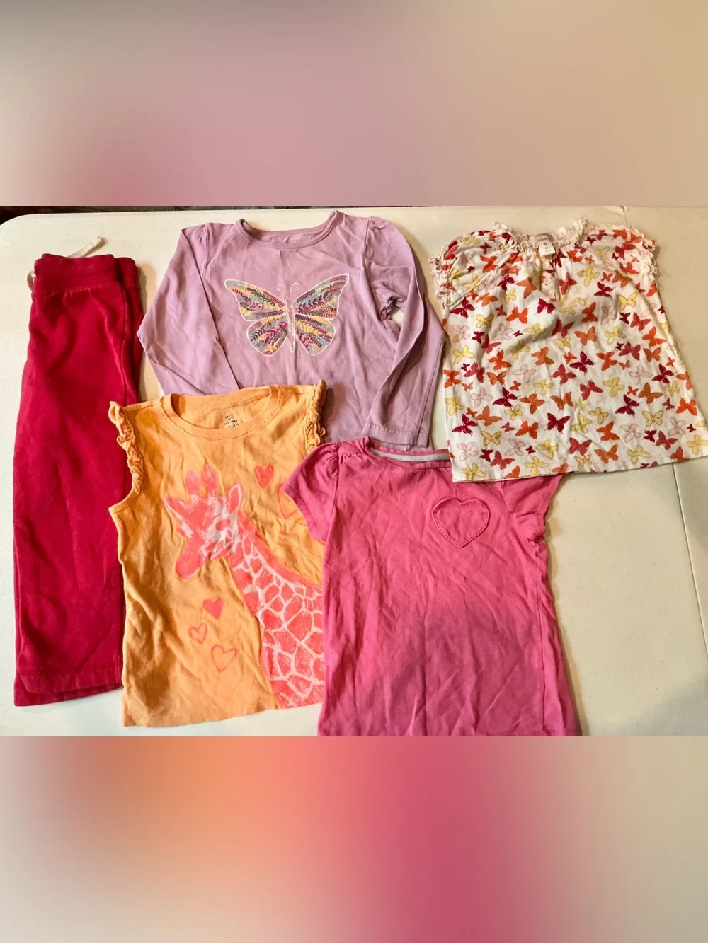Lot of 14 Girls Size 4-5 GAP, Lands End, Old Navy Pants Shirts, jacket